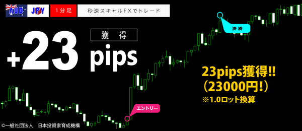 秒速スキャルFX・AUDJPY1分足23pips.png